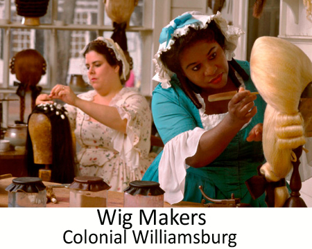 Wig Makers in Colonial Williamsburg